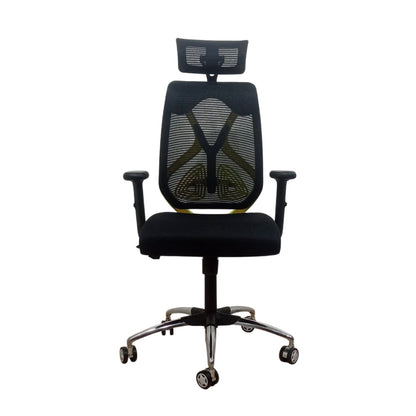 Lunar Fusion Black Mesh Headrest Office & Computer Chair