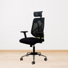 Lunar Fusion Black Mesh Headrest Office & Computer Chair