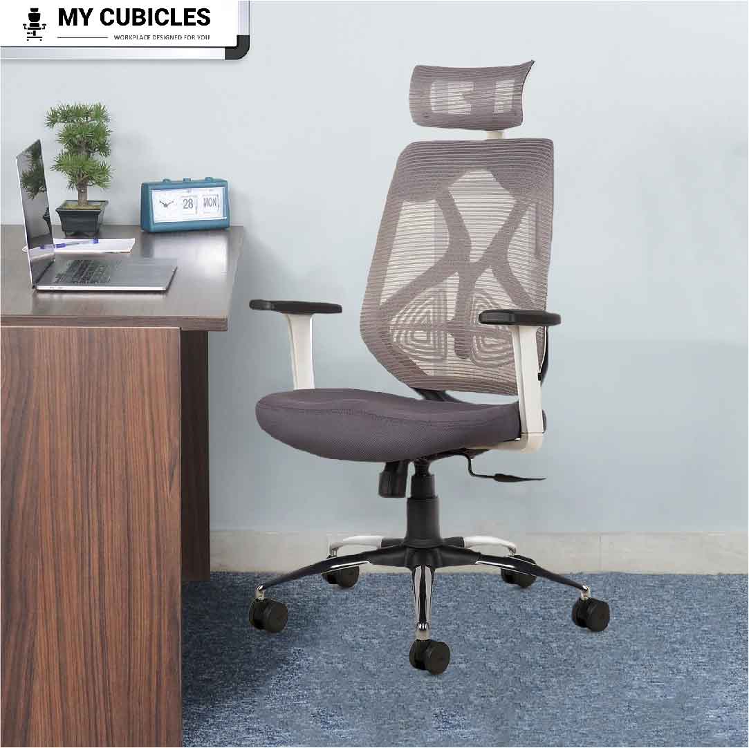 lunar fusion mesh headrest chair my cubicles