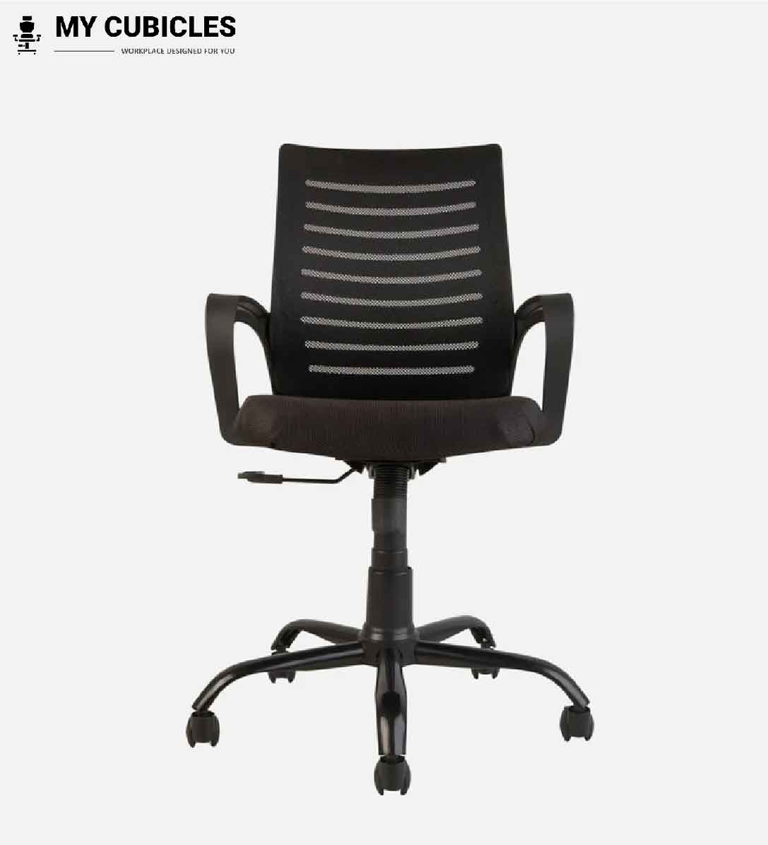 polar black flow mesh comfort chairs