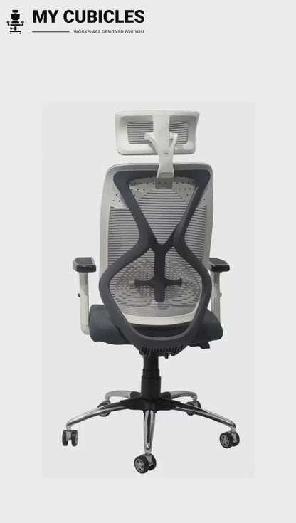Lunar Fusion Mesh Headrest Executive Office Chair & Home Office Chair