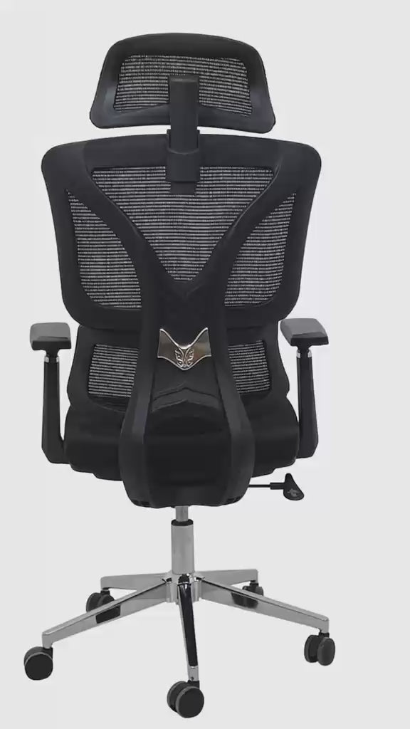 Black Ergo Gladiator Executive Office Chair with Head Rest 360 degree rotation