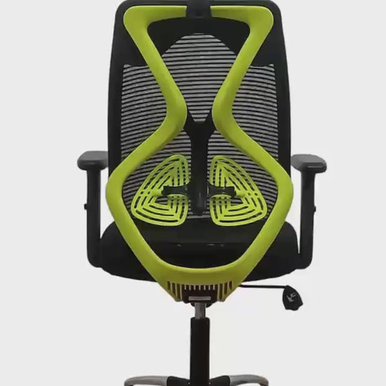 Lunar Fusion Black Mesh Headrest Office & Computer Chair 360 degree rottaion