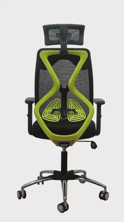 Lunar Fusion Black Mesh Headrest Office & Computer Chair 360 degree rottaion