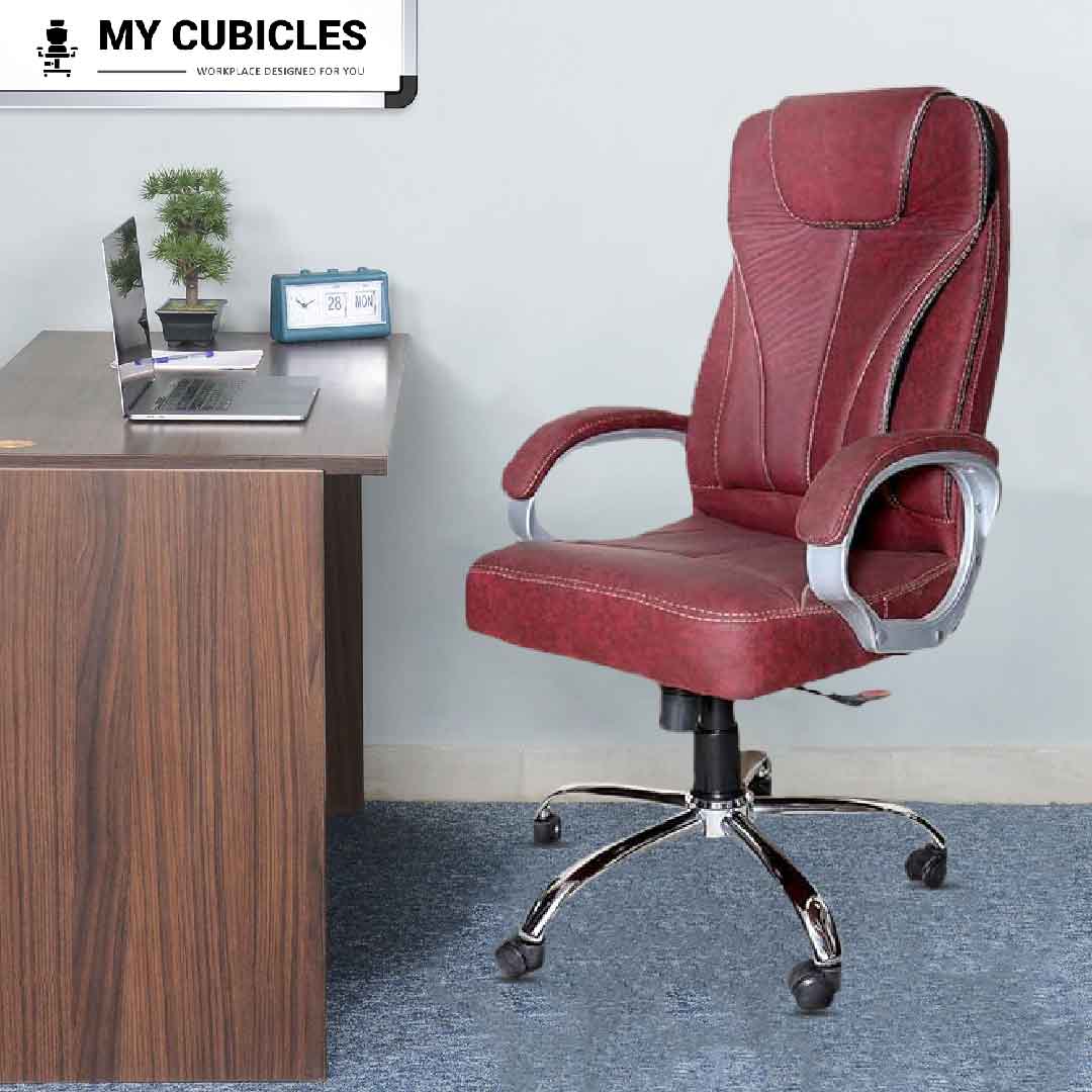 shadow luxe maroon armrest chair by my cubicles